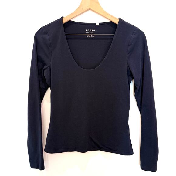 Boden Navy Scoop Neck Long Sleeve Top – Women’s 8 - Picture 2 of 9
